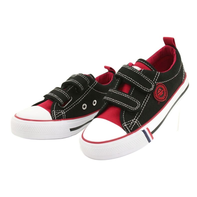 American Children's American Club LH62 Sneaker nere con velcro nero 2