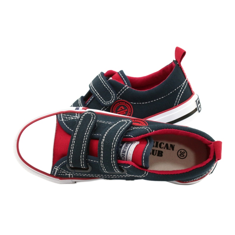American Children's American Club LH62 Navy Blue Sneakers rosso blu navy 4