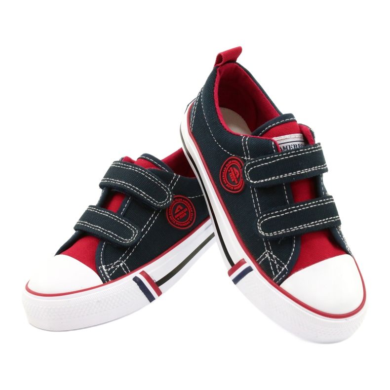 American Children's American Club LH62 Navy Blue Sneakers rosso blu navy 3