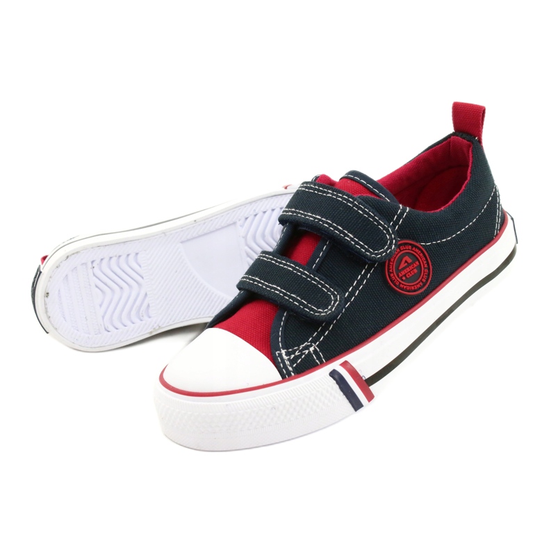 American Children's American Club LH62 Navy Blue Sneakers rosso blu navy 2