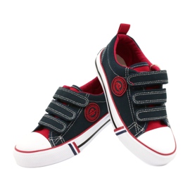 Scarpe da ginnastica con velcro per bambini American Club LH61 Blu marino 3