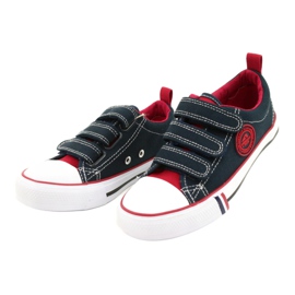 Scarpe da ginnastica con velcro per bambini American Club LH61 Blu marino 1