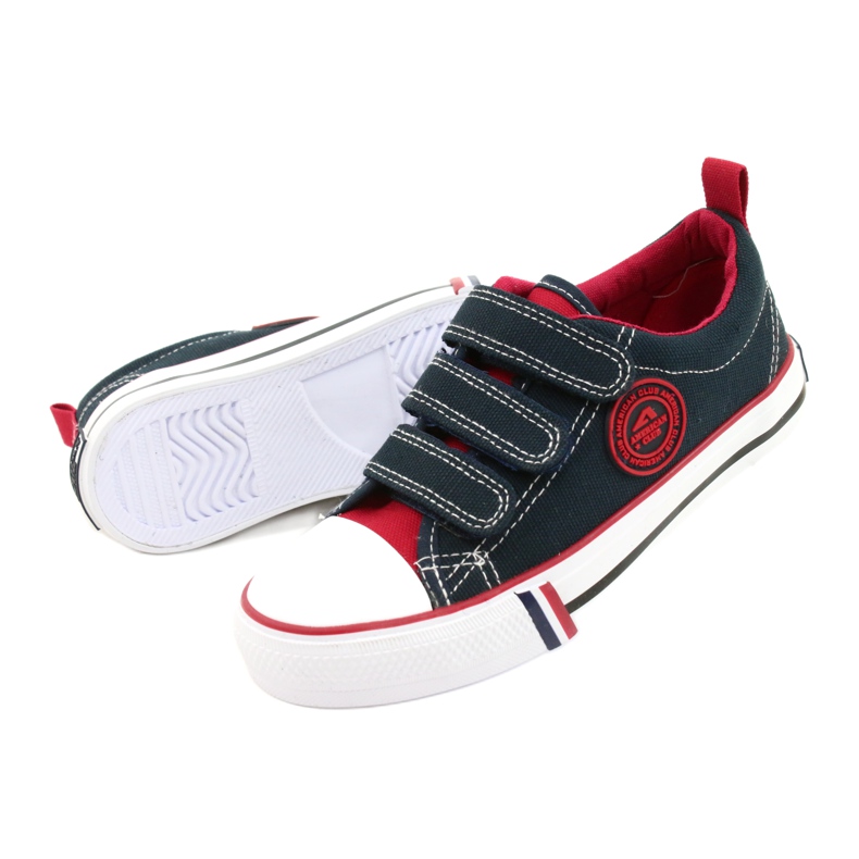 Scarpe da ginnastica con velcro per bambini American Club LH61 Blu marino 2