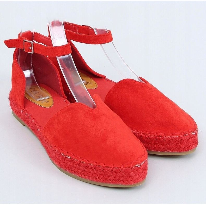 Espadrillas da donna con taglio rosso 1219 Red 1