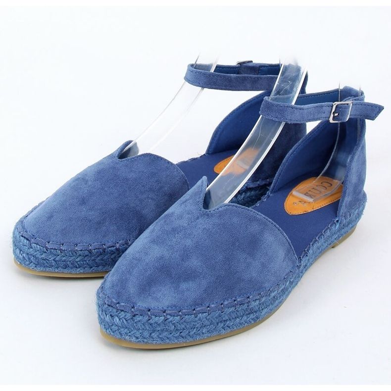 Espadrillas blu con taglio 1219 Blue 1