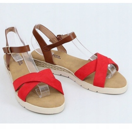 Sandali rossi da donna 1031-15 Rosso marrone 1