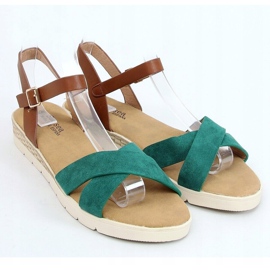 Sandali da donna verdi 1031-15 Green marrone verde 1