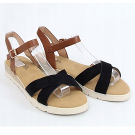 Sandali neri da donna 1031-15 Nero marrone 1