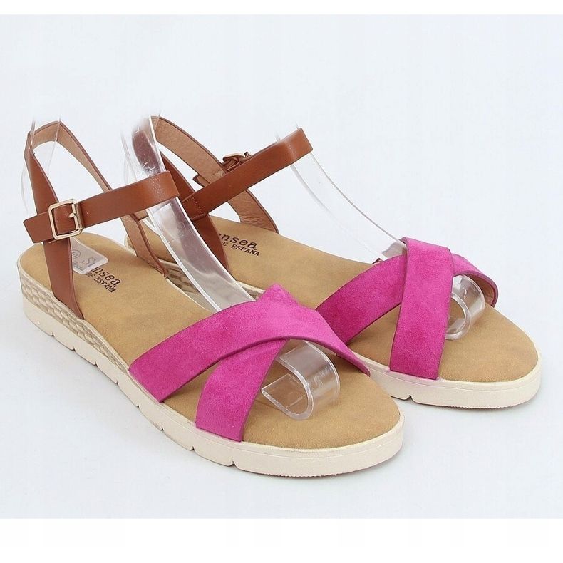 Sandali rosa da donna 1031-15 Fushia marrone 1