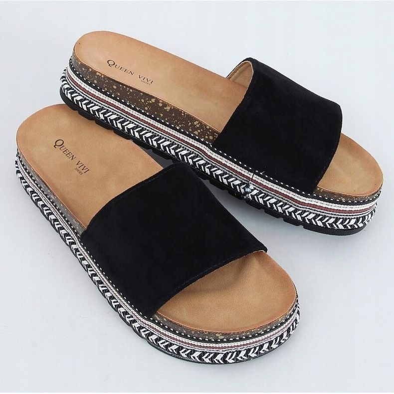 Pantofole in sughero nere 218-211 Nere nero 1