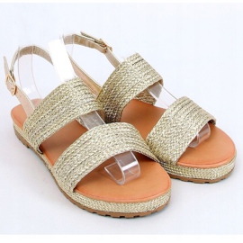 Oro WL1593 Sandali intrecciati oro d'oro 1