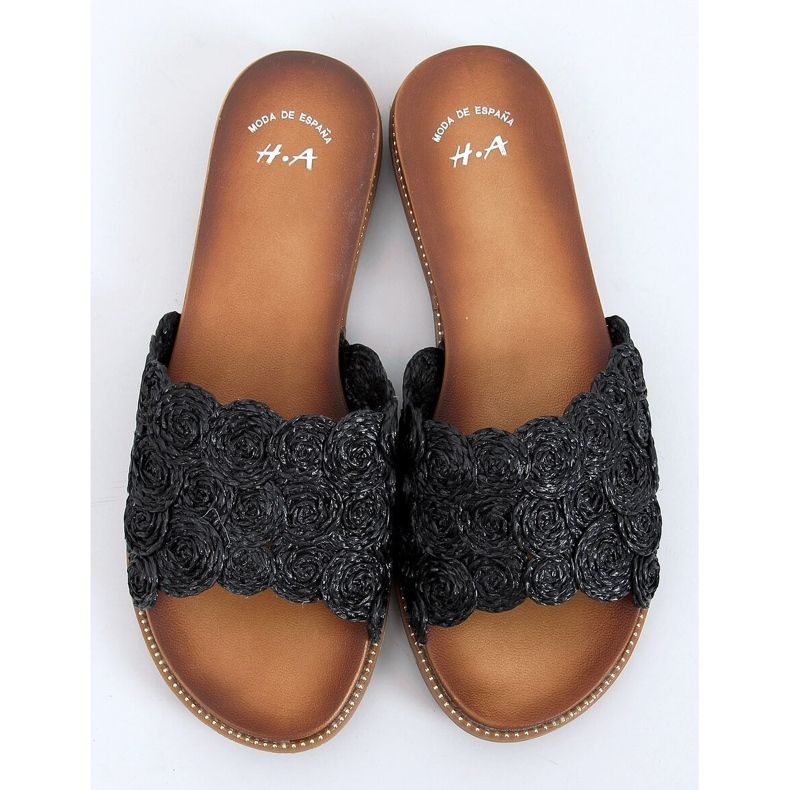 Pantofole nere da donna nere H006 Black nero 1