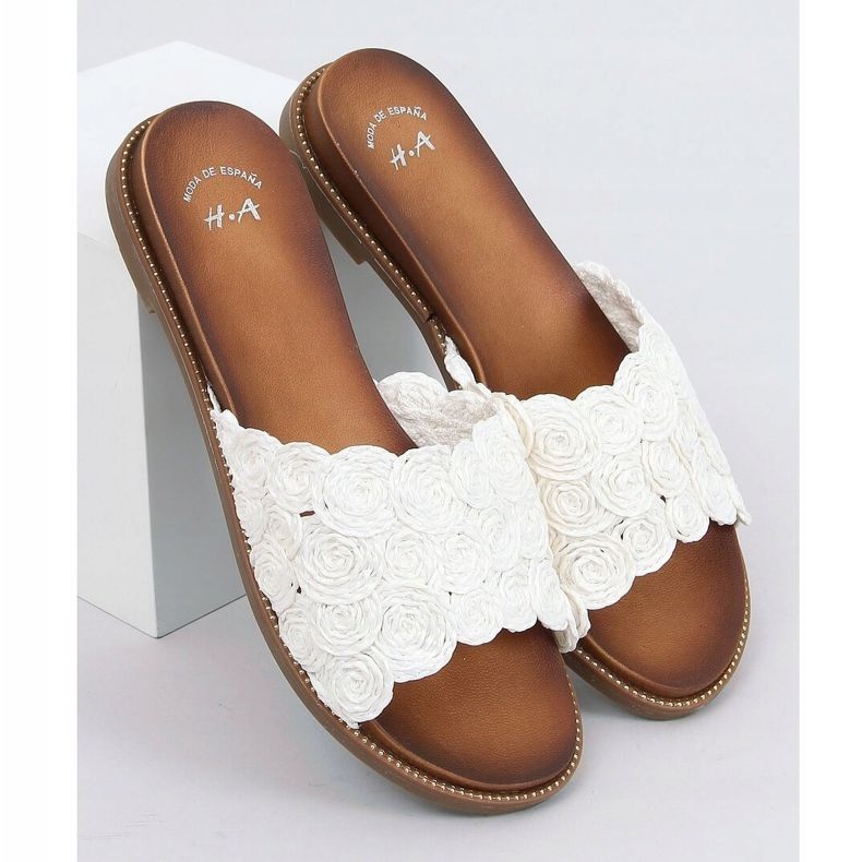 Pantofole da donna bianche H006 Blanco bianca 1