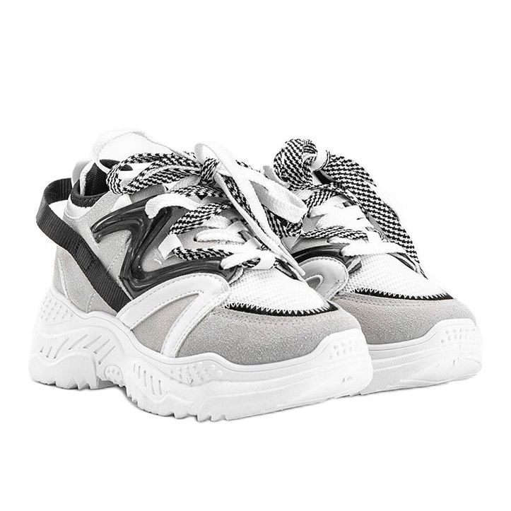 Sneakers grigie su spessa suola Aracela grigio 1