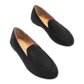 Mocassini neri in eco camoscio di Devyn nero 1