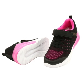 American Club Scarpe sportive da ragazza con velcro RL11 Nere / Rosa nero 2