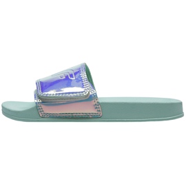 Ciabatte da bambina 4F turchese HJL21 JKLD003 35S blu 2