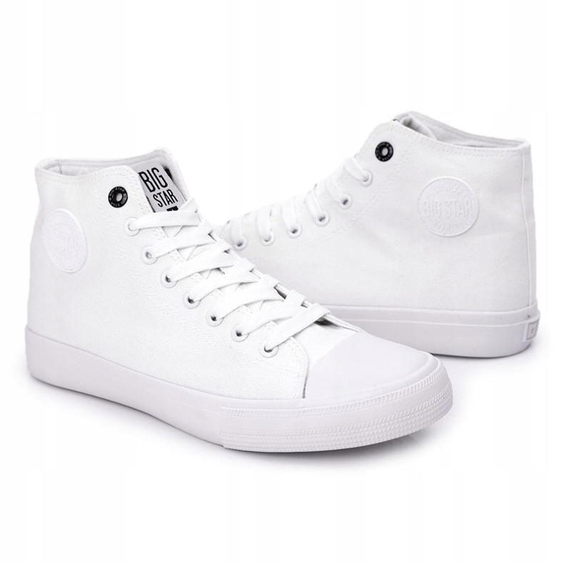 Sneakers alte classiche da uomo Big Star FF174551 bianche bianca 4
