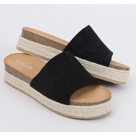 Pantofole espadrillas nere 10-215 Nero 1