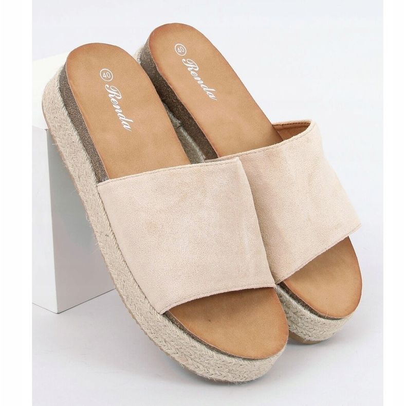 Pantofole espadrillas beige 10-215 Beige 1