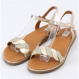 Sandali da donna dorati 123-5 Gold d'oro 1