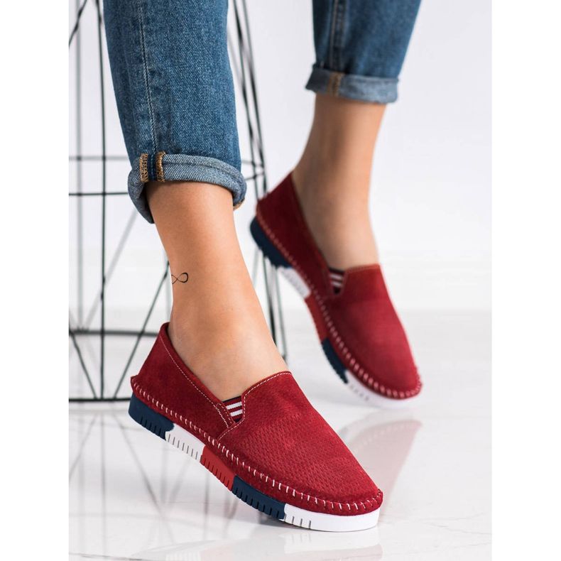 ARTIKER Slip in pelle sulla piattaforma rosso 1
