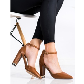 Diamantique Décolleté alla moda in Spitz marrone 2