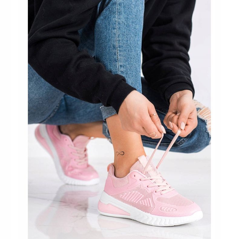 SHELOVET Scarpe sportive traforate rosa 1