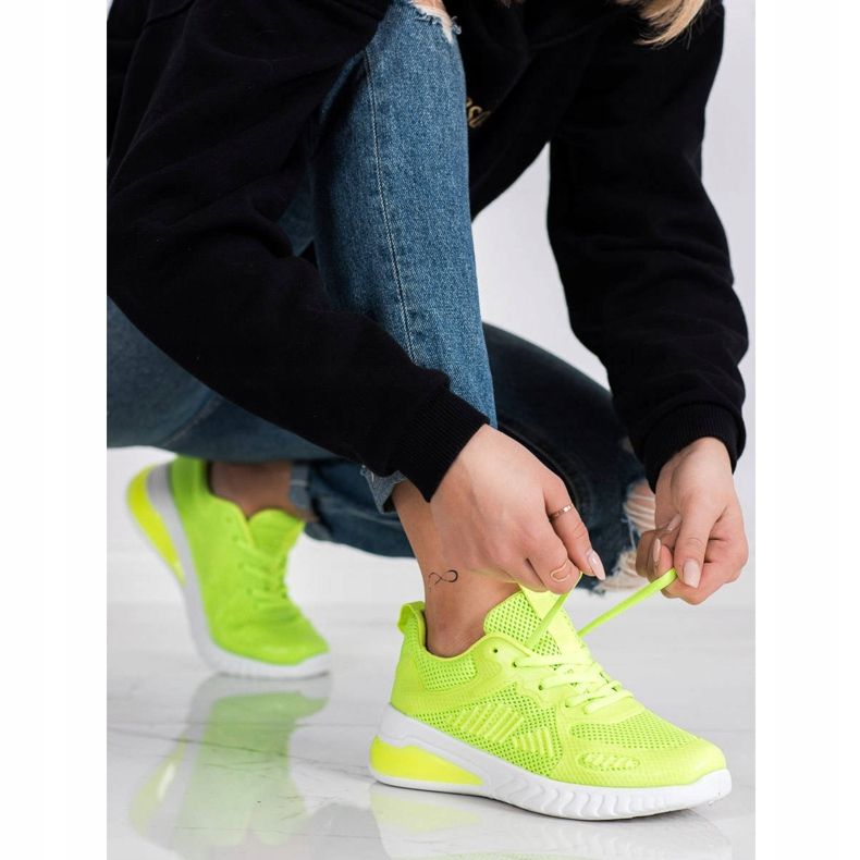 SHELOVET Scarpe sportive traforate verde 1