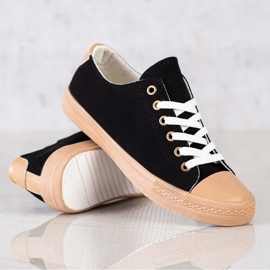 SHELOVET Sneakers in tessuto nero 1