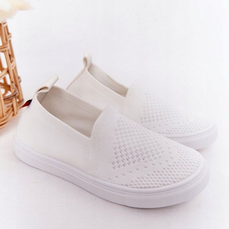Sneakers Slip-On Big Star HH374105 per bambini bianche bianco 1