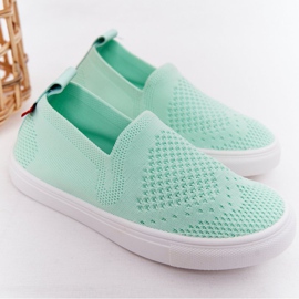 Sneakers Slip-On Big Star HH374101 per bambini Mint Slip-On verde 2