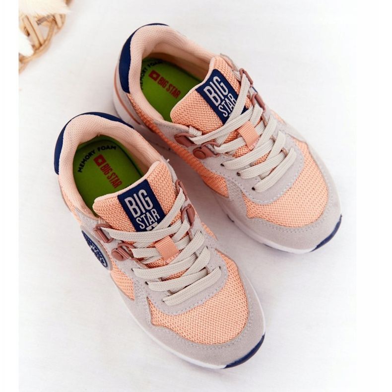 Scarpe sportive per bambini Memory Foam Big Star HH374180 Arancione arancia 1