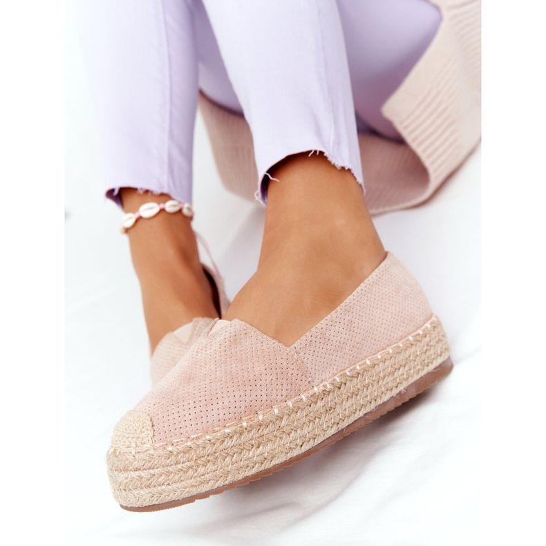 Espadrillas On The Straw Platform Beige Highway 1