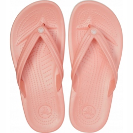 Pantofole da donna Crocs Crocband Flip rosa chiaro e bianco 11033 6KP 2