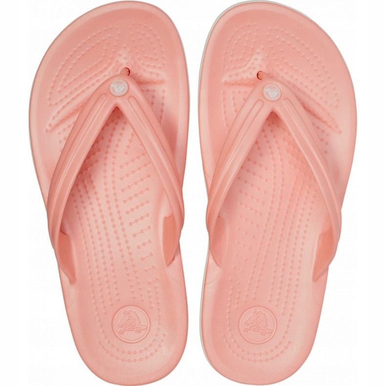 Pantofole da donna Crocs Crocband Flip rosa chiaro e bianco 11033 6KP 2