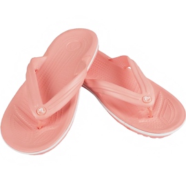 Pantofole da donna Crocs Crocband Flip rosa chiaro e bianco 11033 6KP 1