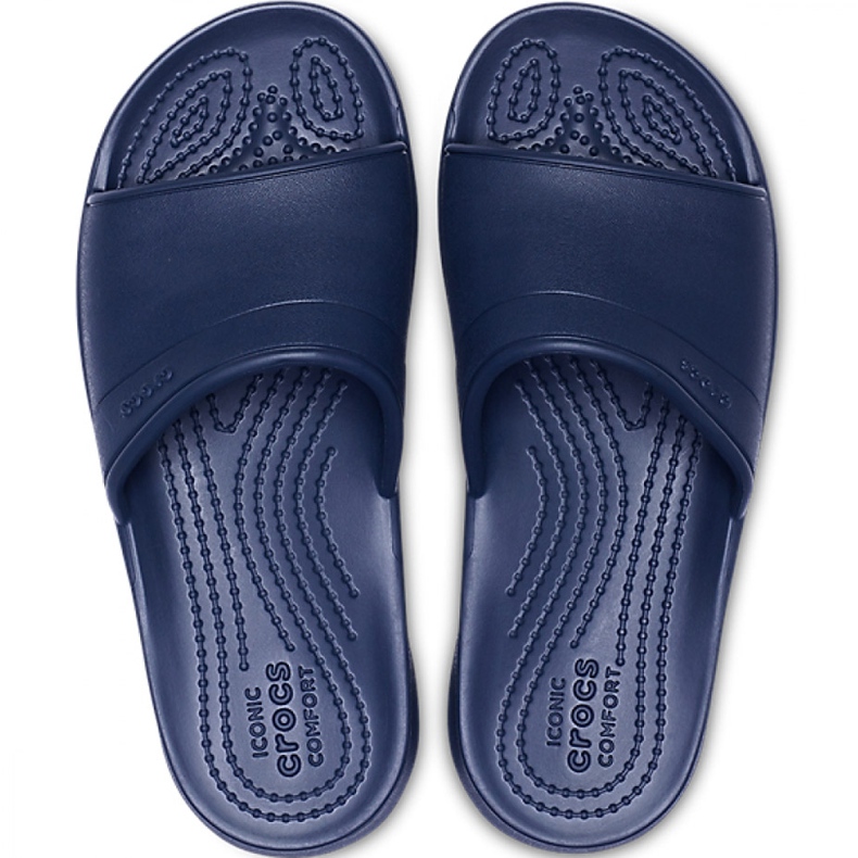 Crocs Classic Slide Kids pantofole per bambini 204981 410 blu navy 2