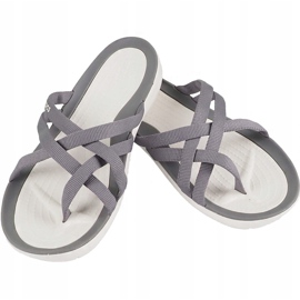 Pantofole da donna Crocs Swiftwater Webbing Flip W Grigio chiaro 205479 Oct. 1
