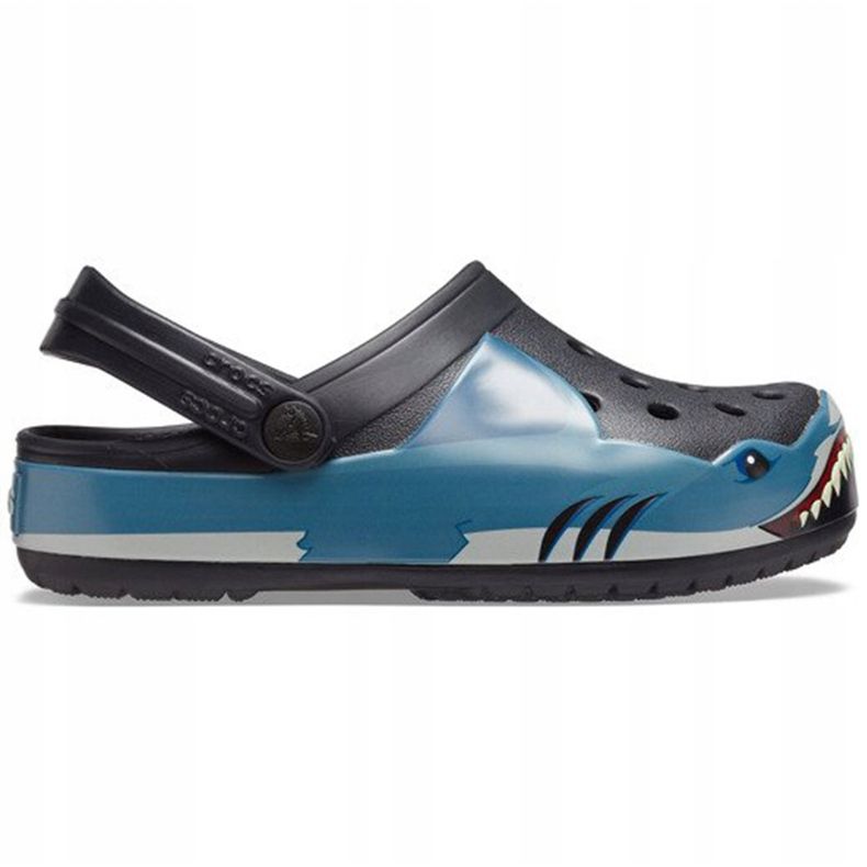 Crocs per bambini Fun Lab Shark Band Clg K nero 206271 001 1