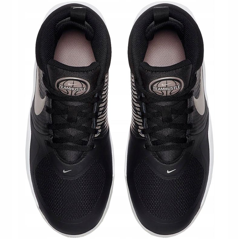 Nike Team Hustle D 9 nero-grigio-bianco AQ4224 001 scarpe da bambino 1