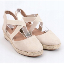 Espadrillas su una zeppa bassa beige 9R65 Beige 2