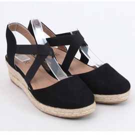 Espadrillas nere su zeppa bassa 9R65 Black nero 2