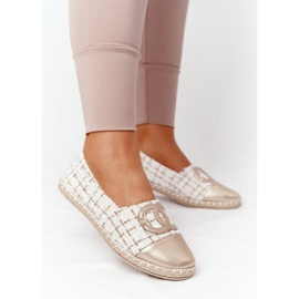 EVE Eleganti espadrillas dorate da donna Be My Love beige 2