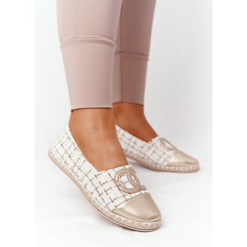 EVE Eleganti espadrillas dorate da donna Be My Love beige 2