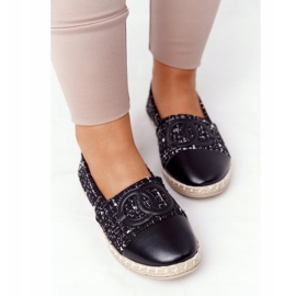 EVE Espadrillas nere da donna eleganti Be My Love beige nero 1