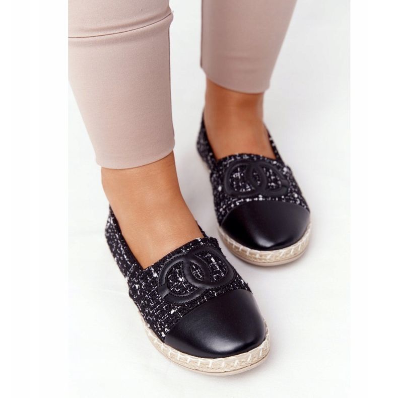 EVE Espadrillas nere da donna eleganti Be My Love beige nero 1
