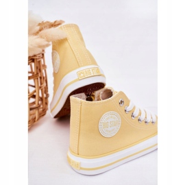 Sneakers Alte Per Bambini Con Cerniera Big Star HH374138 Giallo 2