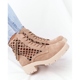 Stivali traforati Workery Lewski Shoes 3030-0 Sand marrone 1