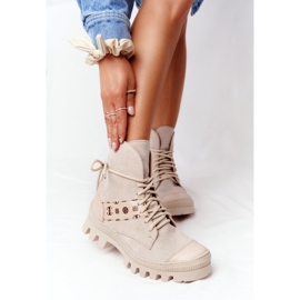 Stivali scamosciati Workery Lewski Shoes 2942-0 Light Beż beige 2